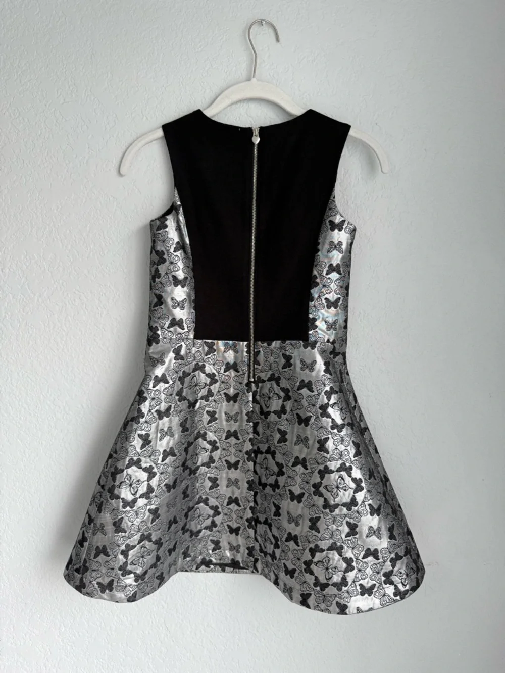 NWT Armani Junior Metallic Butterfly Jacquard Party Dress Girls Size 10A
